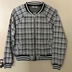 Plaid bomber jacket